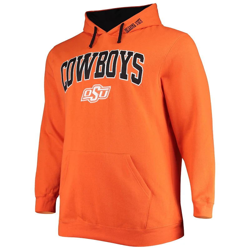 Sweat à capuche Colosseum Orange Oklahoma State Cowboys Big & Tall Arch Logo 2.0 pour homme