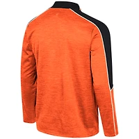 Veste à demi-zip chinée Colosseum Orange Oklahoma State Cowboys pour hommes