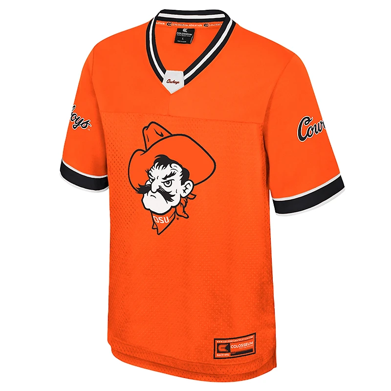 Men's Colosseum  Orange Oklahoma State Cowboys Nothing But The Hits Football Jersey