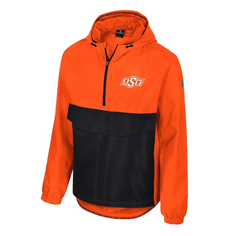 Veste anorak à demi-zip Colosseum Orange Oklahoma State Cowboys Reloaded pour homme