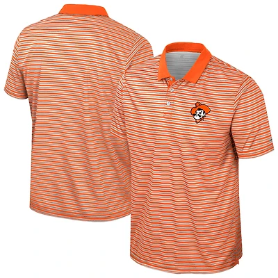 Men's Colosseum Orange Oklahoma State Cowboys Striped Polo