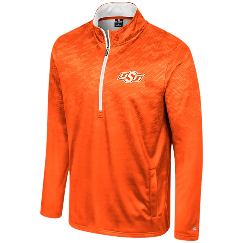 Veste à demi-zip Colosseum orange Oklahoma State Cowboys The Machine pour hommes