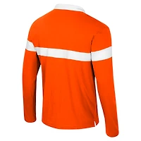 Polo à manches longues orange Colosseum pour homme, motif Too Cool For School des Oklahoma State Cowboys