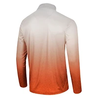 Colosseum pour homme Blanc/Orange Oklahoma State Cowboys Laws of Physics Coupe-vent à quart de zip