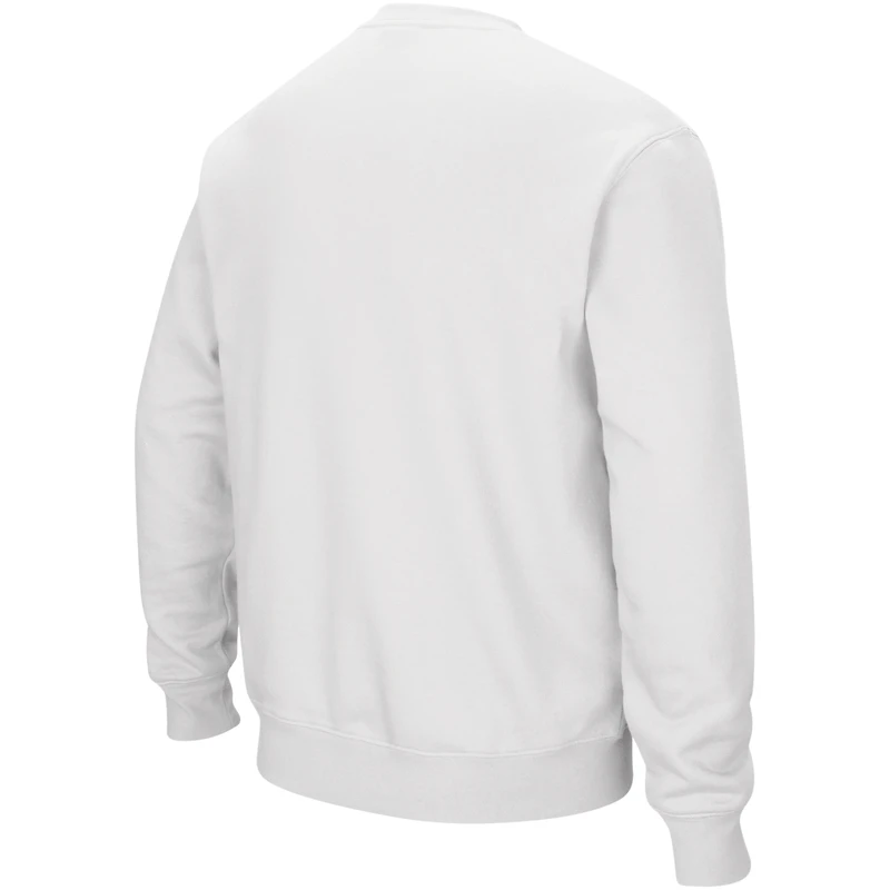 Men's Colosseum White Oklahoma State Cowboys Arch & Logo Crew Neck Sweatshirt