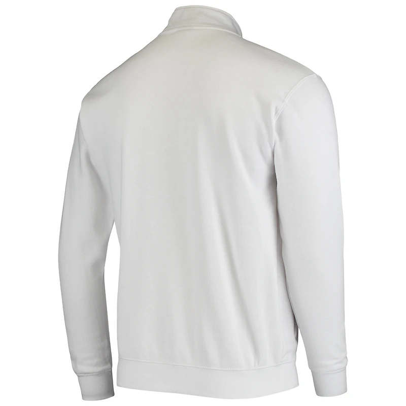 Men's Colosseum White Oklahoma State Cowboys Tortugas Logo Quarter-Zip Jacket