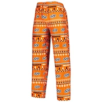 Men's Concepts Sport Orange Oklahoma State Cowboys Swivel Long Sleeve Top & Pants Sleep Set