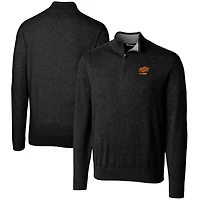 Pull-over noir à fermeture éclair quart de tour Lakemont Tri-Blend pour homme, coupeur et buck, avec logo des anciens Cowboys l'Oklahoma State