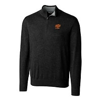Pull-over noir à fermeture éclair quart de tour Lakemont Tri-Blend pour homme, coupeur et buck, avec logo des anciens Cowboys l'Oklahoma State