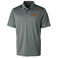 Polo extensible texturé Prospect gris Cutter & Buck pour homme avec logo des anciens Cowboys de l'Oklahoma State