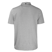 Polo Cutter & Buck pour homme, gris chiné, Oklahoma State Cowboys, grandes tailles, Forge Eco, rayures chinées, extensible et recyclé