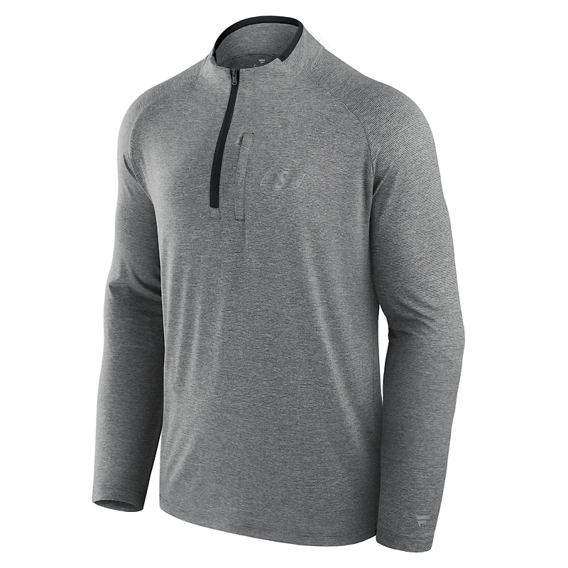 Veste à col montant et demi-zip Fanatics pour homme, noire, Oklahoma State Cowboys