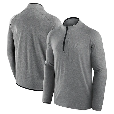 Veste à col montant et demi-zip Fanatics pour homme, noire, Oklahoma State Cowboys