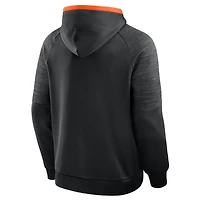 Men's Fanatics Black Oklahoma State Cowboys Quad Defender Pullover Hoodie