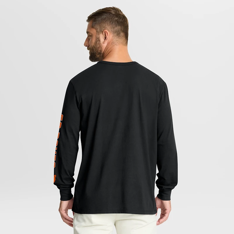 Men's Fanatics Black Oklahoma State Cowboys Quad Fuel The Fire Long Sleeve T-Shirt