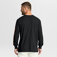 Men's Fanatics Black Oklahoma State Cowboys Quad Fuel The Fire Long Sleeve T-Shirt