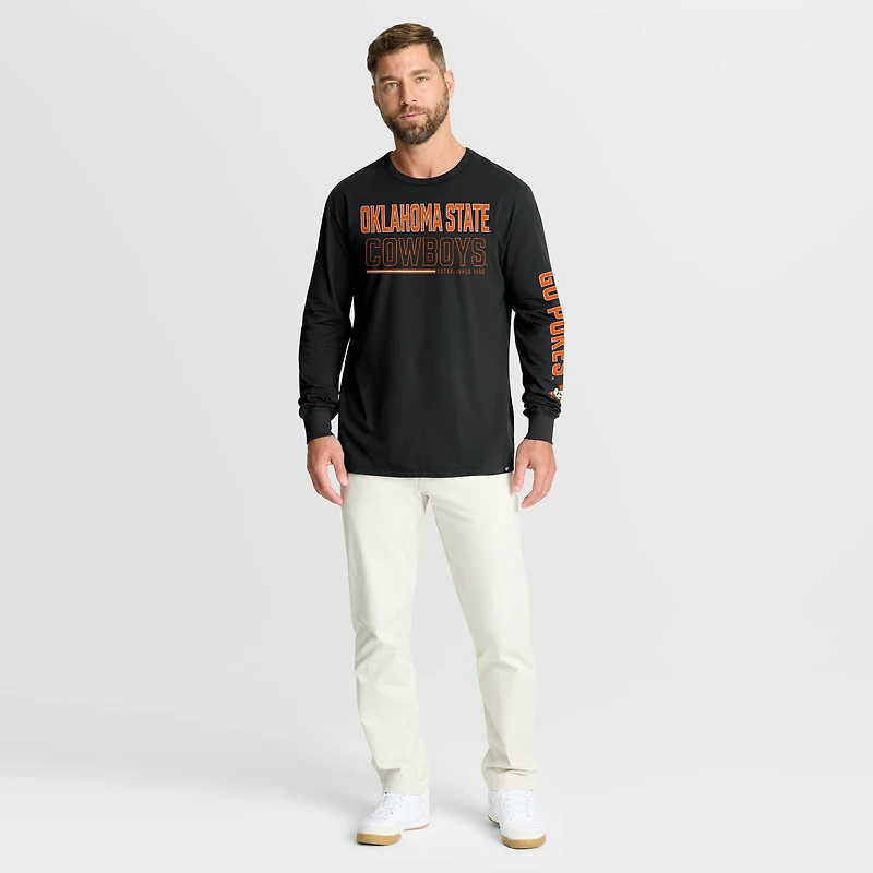Men's Fanatics Black Oklahoma State Cowboys Quad Fuel The Fire Long Sleeve T-Shirt