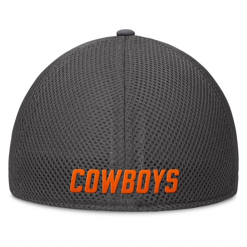Casquette Clincher Flex grise Fanatics pour homme des Cowboys de l'État l'Oklahoma