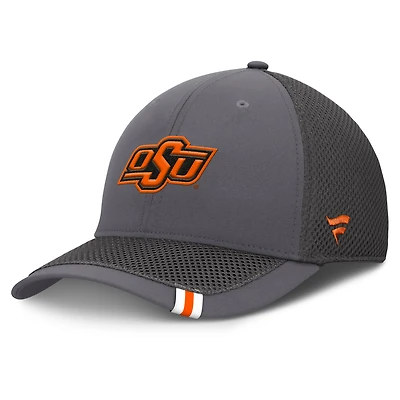 Casquette Clincher Flex grise Fanatics pour homme des Cowboys de l'État l'Oklahoma