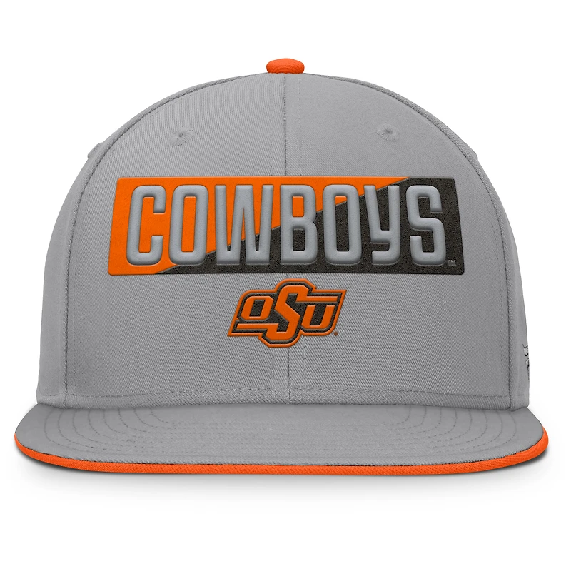 Casquette snapback grise Fanatics Duo des Cowboys de l'Oklahoma pour homme