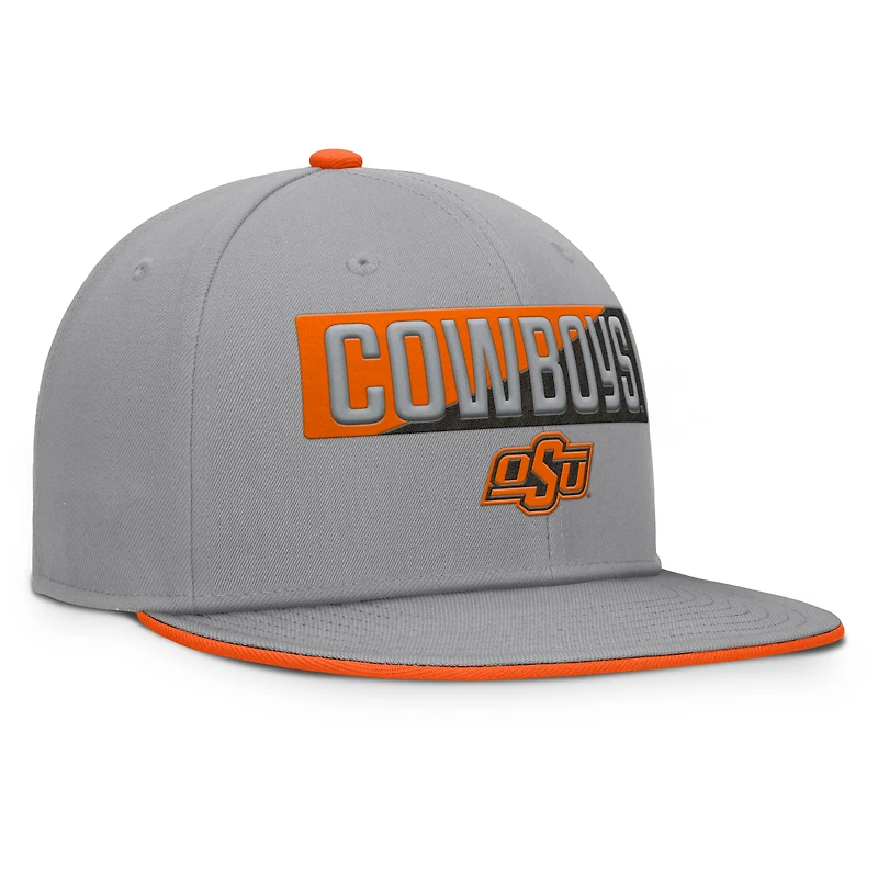 Casquette snapback grise Fanatics Duo des Cowboys de l'Oklahoma pour homme