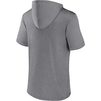 Men's Fanatics Heather Gray Oklahoma State Cowboys Modern Stack Hoodie T-Shirt