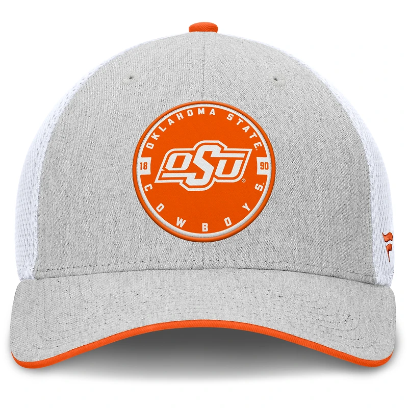 Casquette Trigger Flex gris chiné Fanatics pour homme des Cowboys de l'État l'Oklahoma