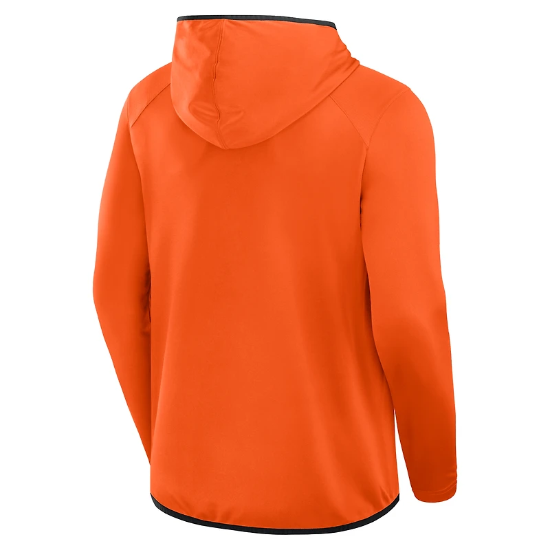 T-shirt à capuche de transition orange/noir Fanatics pour hommes des Cowboys l'Oklahoma State