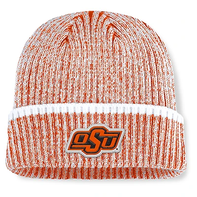 Bonnet en tricot à revers Fanatics orange/blanc des Cowboys de l'Oklahoma State Haze pour homme