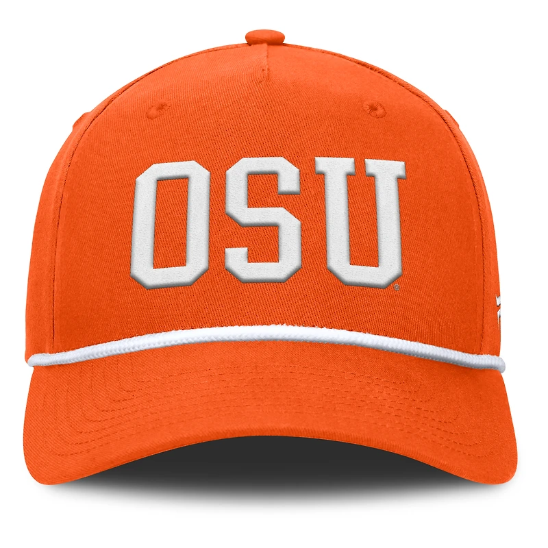 Men's Fanatics Orange Oklahoma State Cowboys Foul Ball Rope Adjustable Hat