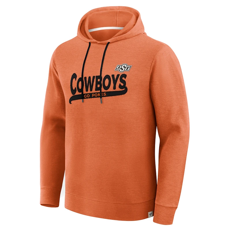 Men's Fanatics Orange Oklahoma State Cowboys Hometown Premium Huddle Up Long Sleeve Hoodie T-Shirt