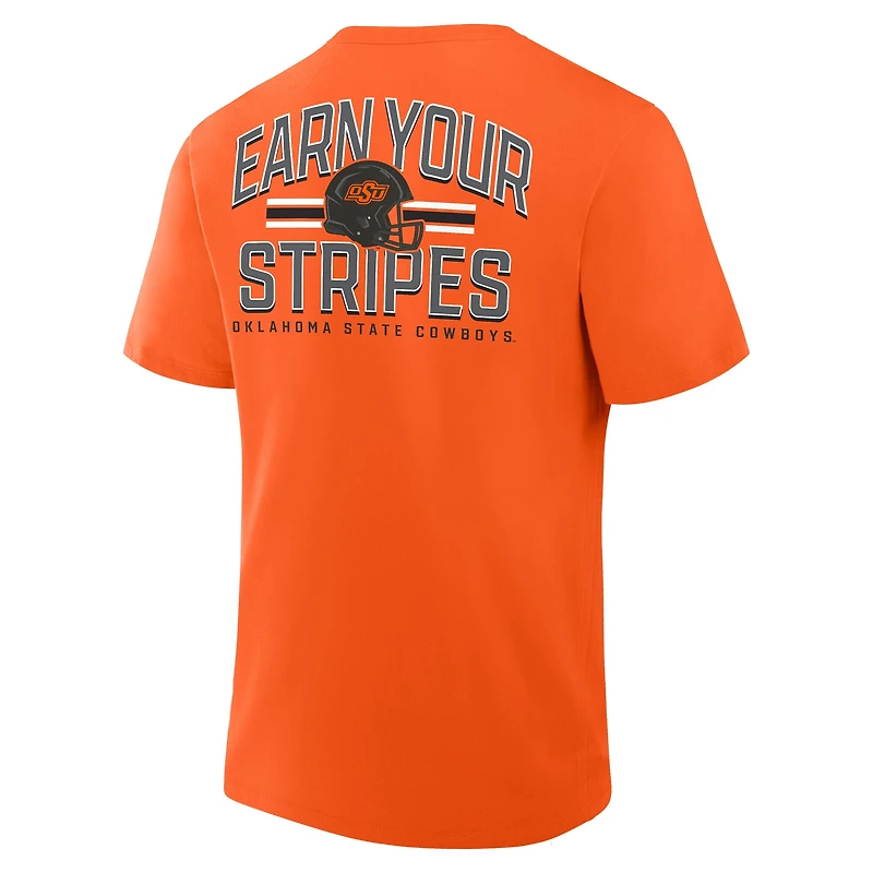 Men's Fanatics Orange Oklahoma State Cowboys Quad Legacy T-Shirt