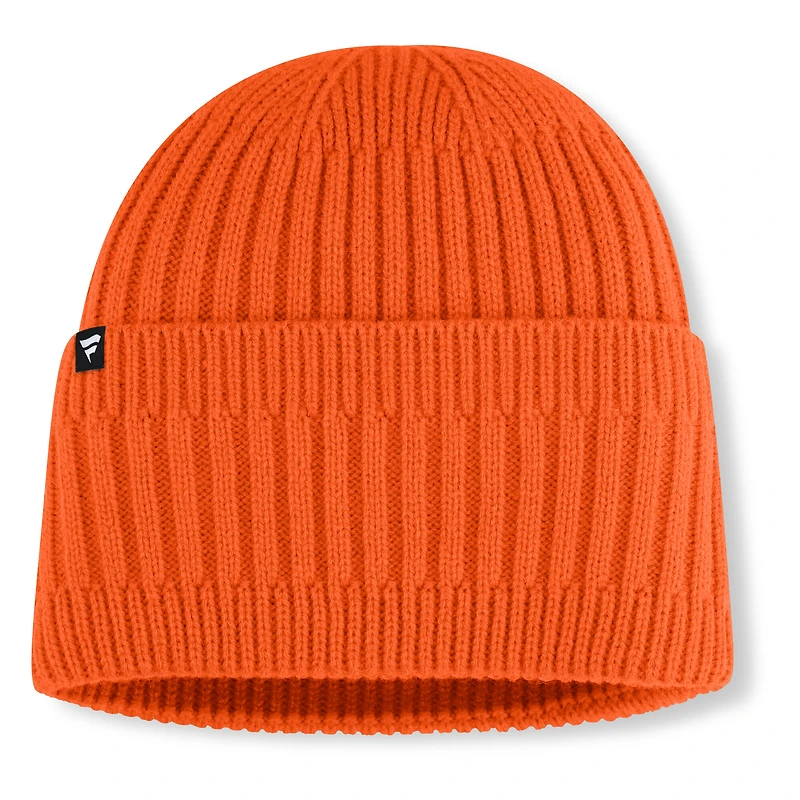 Bonnet en tricot à revers Revery Fanatics Orange des Cowboys de l'Oklahoma pour hommes