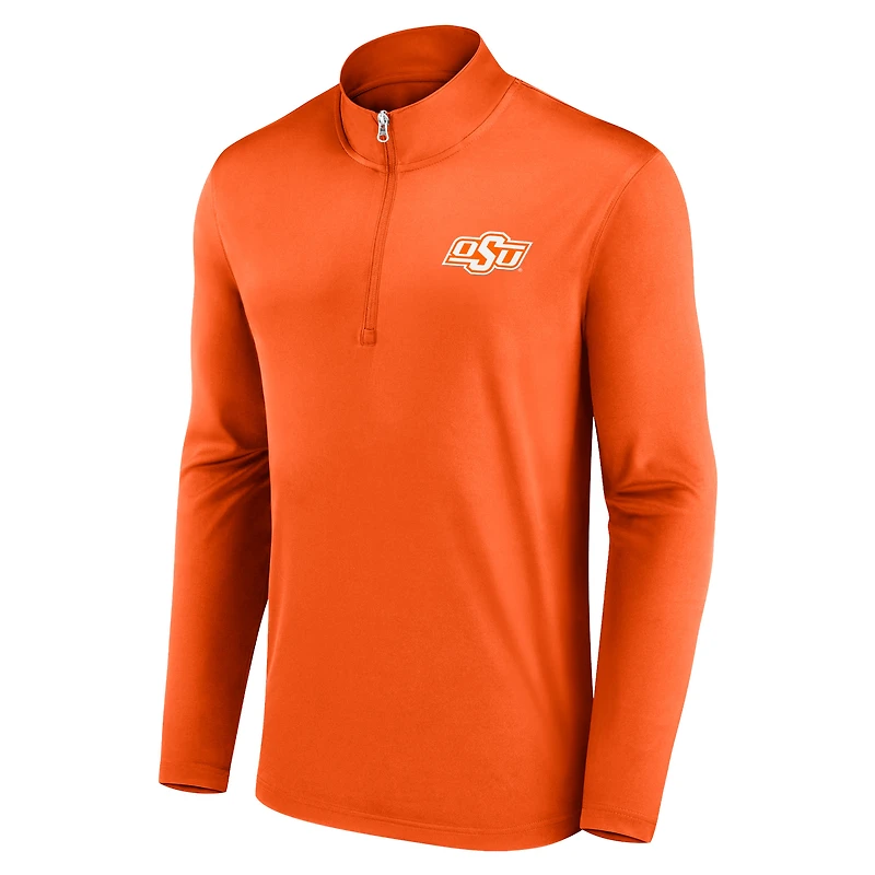 Haut orange à quart de zip fanatiques pour hommes des Cowboys l'Oklahoma State Underdog Mindset