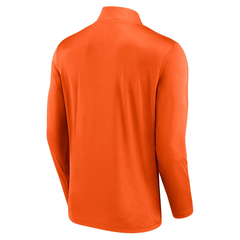 Haut orange à quart de zip fanatiques pour hommes des Cowboys l'Oklahoma State Underdog Mindset