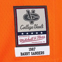 Men's Mitchell & Ness Barry Sanders Orange Oklahoma State Cowboys 1987 Replica Jersey