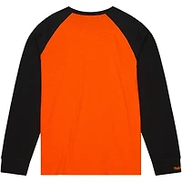 Men's Mitchell & Ness Orange Oklahoma State Cowboys Legendary Slub Raglan Long Sleeve T-Shirt