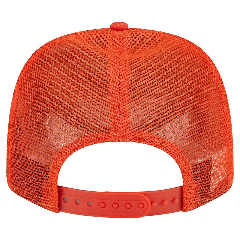 Casquette camionneur extensible à boutons-pression orange New Era 9SEVENTY des Cowboys de l'État de l'Oklahoma pour homme