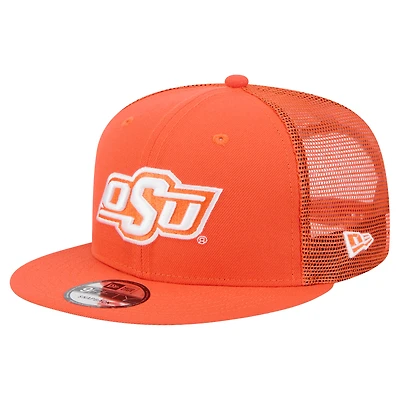 Casquette snapback orange 9FIFTY Trucker des Cowboys de l'Oklahoma de New Era pour homme