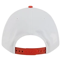 Men's New Era White/Orange Oklahoma State Cowboys Arch Two-Tone Rope 9FORTY A-Frame M-Crown Adjustable Hat