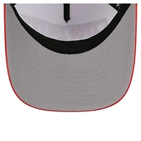 Men's New Era White/Orange Oklahoma State Cowboys Arch Two-Tone Rope 9FORTY A-Frame M-Crown Adjustable Hat