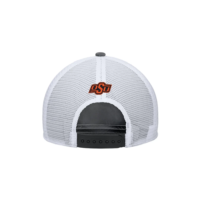Casquette ajustable Nike anthracite Oklahoma State Cowboys 2025 On-Field Rise Trucker Performance pour homme
