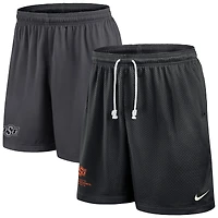 Short Nike noir/gris pour homme Oklahoma State Cowboys 2025 Sideline Performance réversible