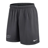 Short Nike noir/gris pour homme Oklahoma State Cowboys 2025 Sideline Performance réversible