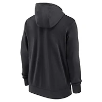 Men's Nike Black Oklahoma State Cowboys 2024/25 Sideline Club Fleece Pullover Hoodie