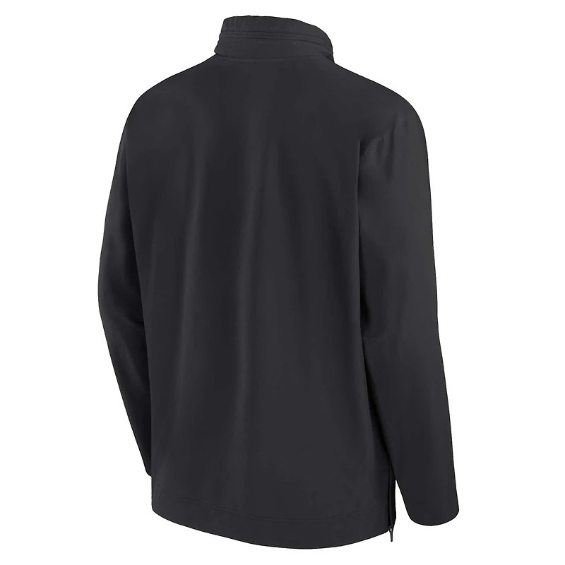 Veste à capuche zippée Nike noire Oklahoma State Cowboys 2024 Sideline Coach pour homme