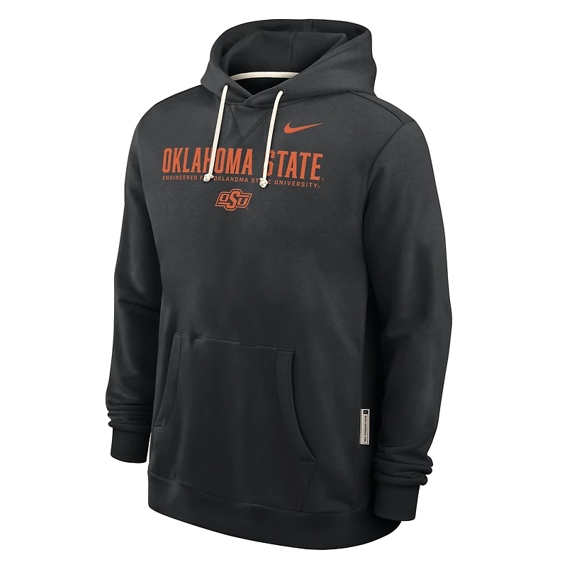 Men's Nike Black Oklahoma State Cowboys 2025 Sideline Standard Issue Dri-FIT Hoodie