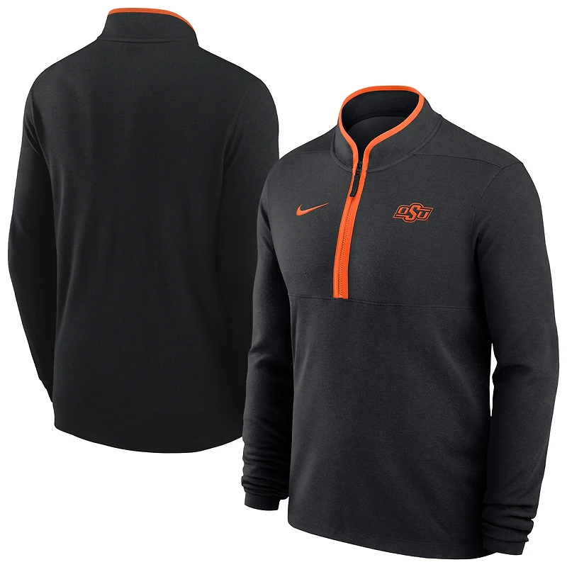 Men's Nike Black Oklahoma State Cowboys Basketball Victory Dri-FIT Half-Zip Pullover