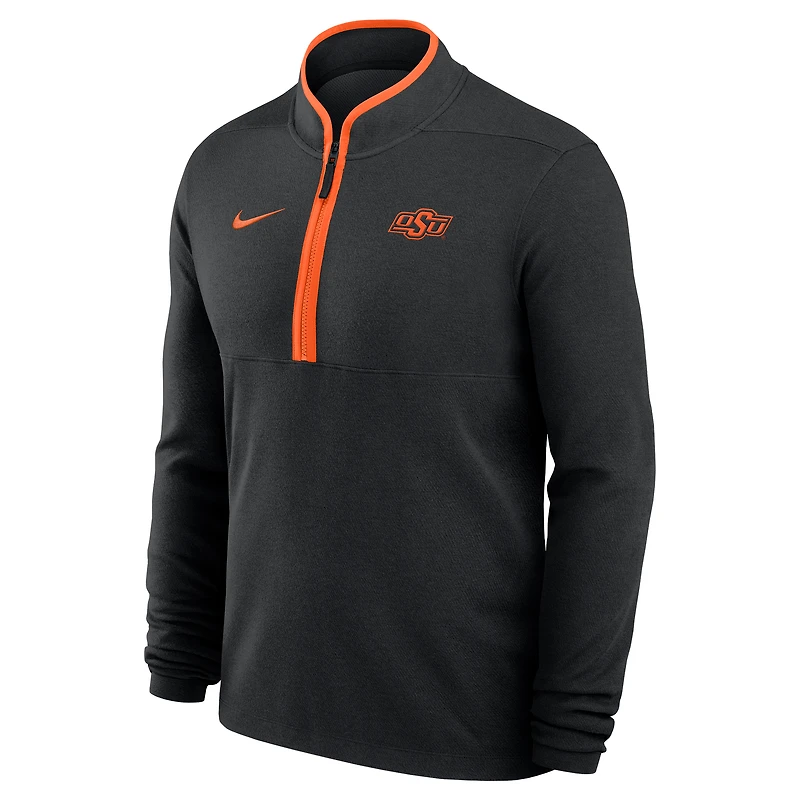 Men's Nike Black Oklahoma State Cowboys Basketball Victory Dri-FIT Half-Zip Pullover