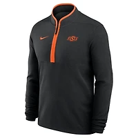 Men's Nike Black Oklahoma State Cowboys Basketball Victory Dri-FIT Half-Zip Pullover